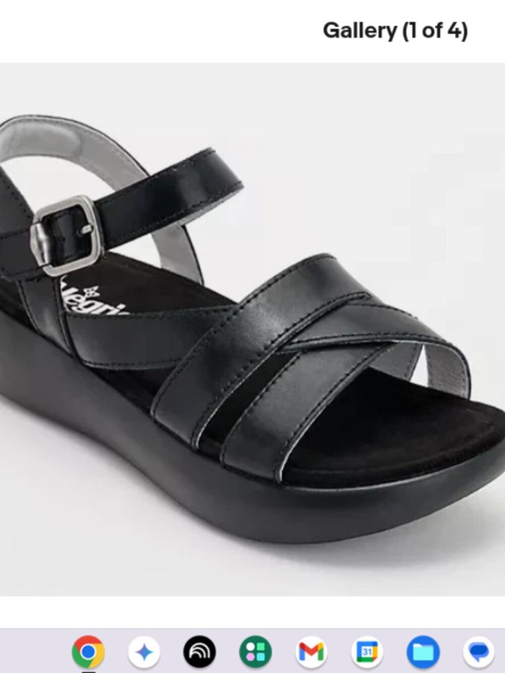Alegria Leather Adjustable Sandals-Bianca-Ink-EU 38 (US 8-8.5)-NEW-A681372